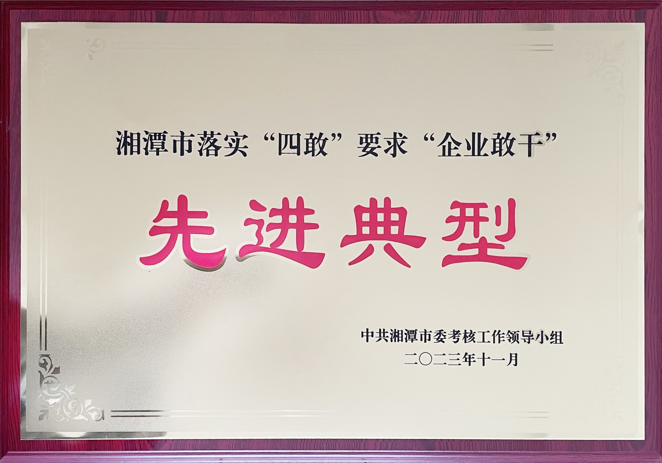 湘潭市落實(shí)“四敢”要求“企業(yè)敢干”先進(jìn)典型